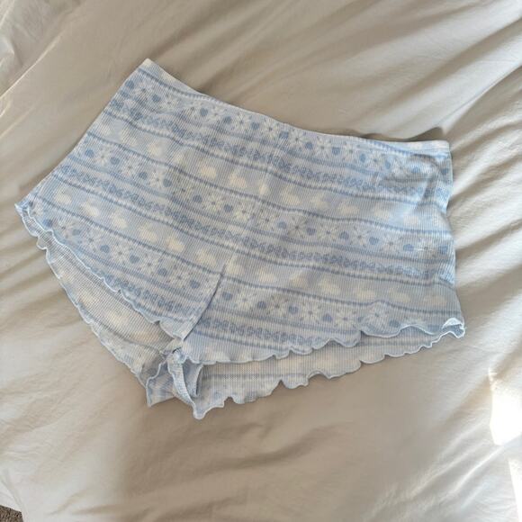 Women's Waffle Long Sleeve
Pajama Set - Wild Fable Blue Bunny L Christmas - Picture 4 of 10